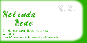 melinda mede business card